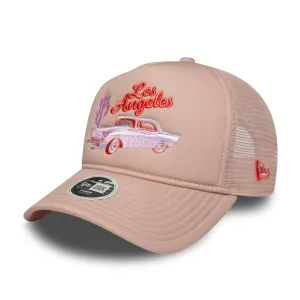 Womens New Era Western Pastel Pink 9FORTY A-Frame Trucker Adjustable Cap NEW ERA